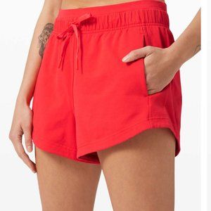 Lululemon Inner Glow Short Terry Carnation Red size 6